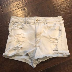 American Eagle Light Wash Super Stretch Shorts